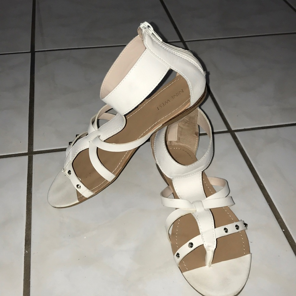 🎉Nine West Kids Paulina Gladiator Sandals white🎉